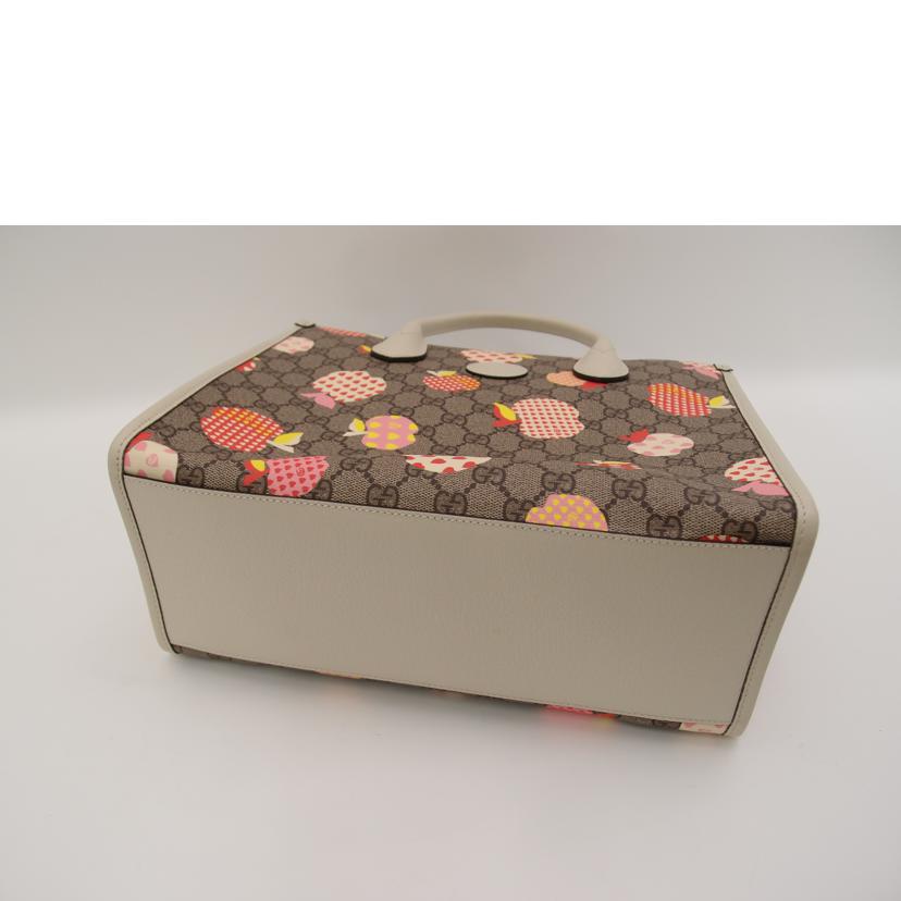 GUCCI グッチ トートバッグ ハンドバッグ ショルダー 2way リンゴ/GGスプリーム・レ・ポム・スモールトート/アップルハート/659983//525040・X/Aランク/69