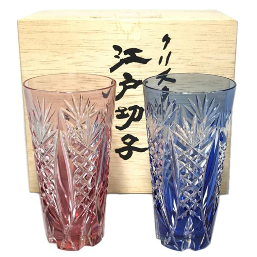 KAGAMI CRYSTAL カガミクリスタル/ペア一口ビールグラス/2814//ABランク/51