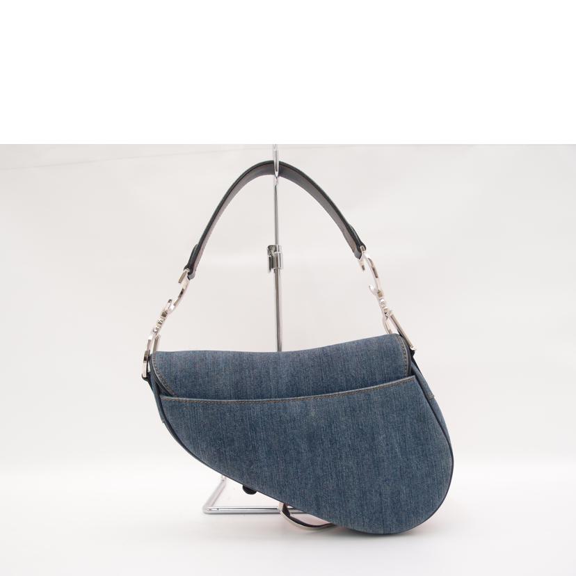 Christian Dior クリスチャン・ディオール ハンドバッグ /ラインストーン・サドルバッグ/ブルーデニムフローラル//01RU1014/Aランク/69