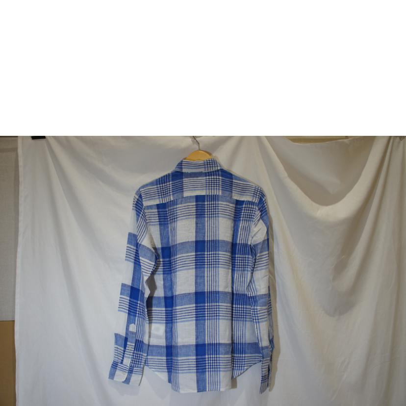RALPH LAUREN ラルフローレン/リネンチェックシャツ WHT/BLU/WMPOSHTNDO20042//SAランク/94