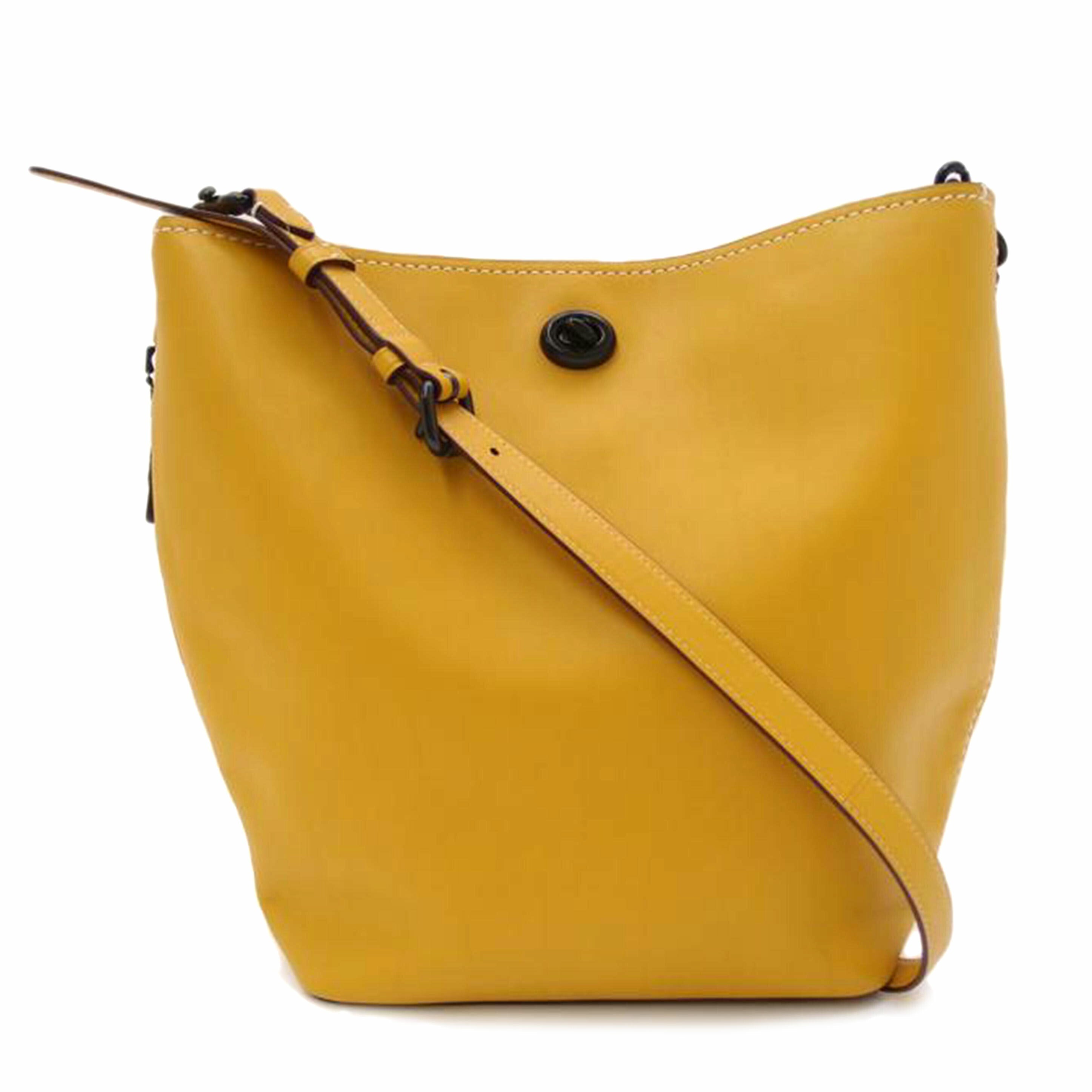COACH コーチ/クラブタンレザーショルダー/イエロー/50115//DF/Aランク/69