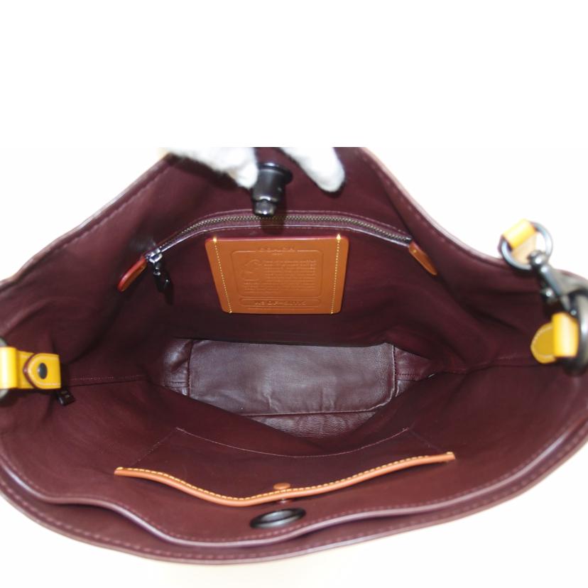 COACH コーチ/クラブタンレザーショルダー/イエロー/50115//DF/Aランク/69