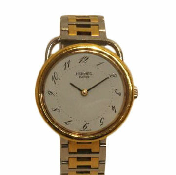 HERMES エルメス/アルソー白文字盤SS×YG/QZ//164749/Bランク/92