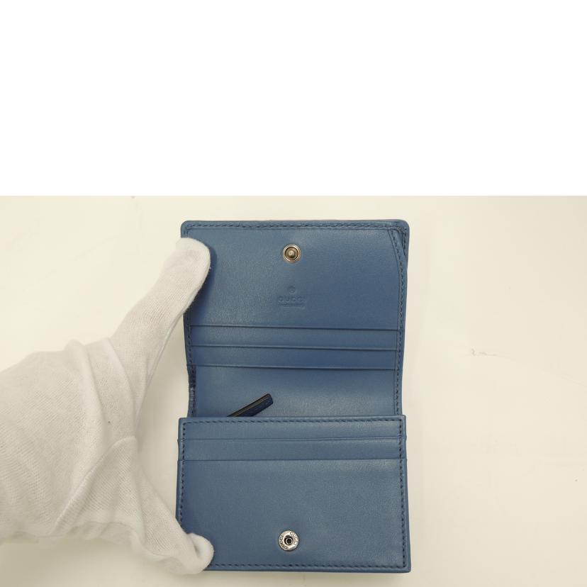 GUCCI グッチ 財布 コンパクト レザー/GGマーモント・カードケース&ウォレット/ブルー/466492//2067/SAランク/69