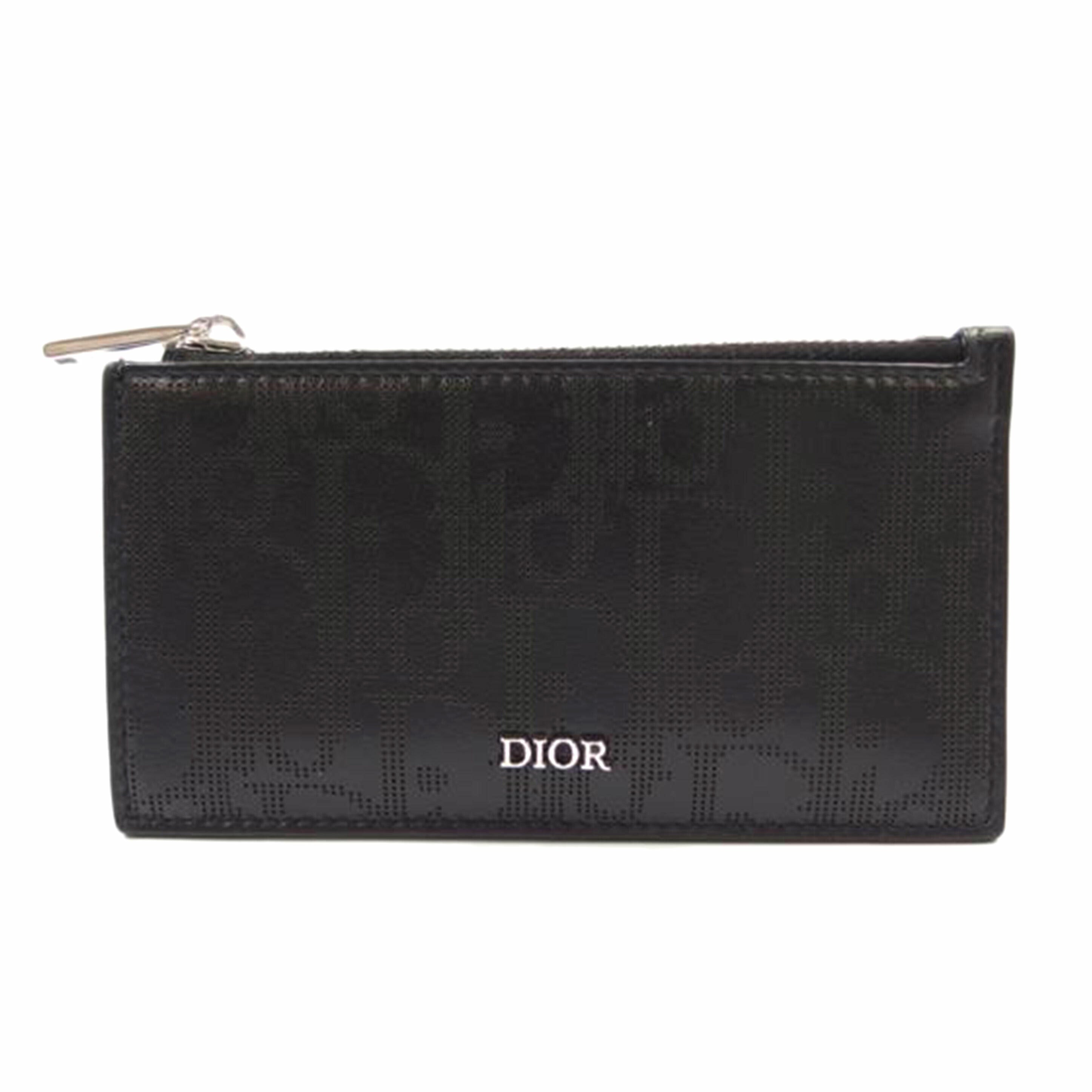 Dior ディオール/ジップカードホルダー/ディオールオブリークギャラクシーレザー/2ESBC250VPD_H03E//10-BO-0291/Aランク/83