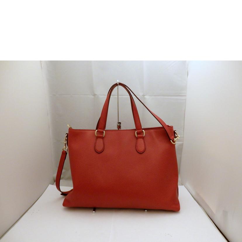 GUCCI グッチ/バンブーフリンシ2Way゙レザートート/赤/449643//525040/ABランク/95