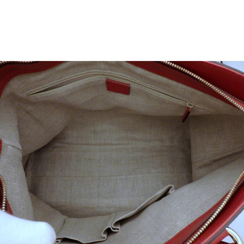 GUCCI グッチ/バンブーフリンシ2Way゙レザートート/赤/449643//525040/ABランク/95