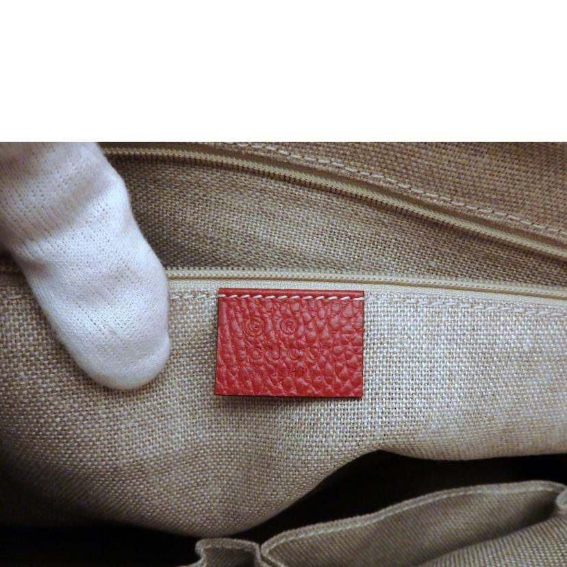 GUCCI グッチ/バンブーフリンシ2Way゙レザートート/赤/449643//525040/ABランク/95