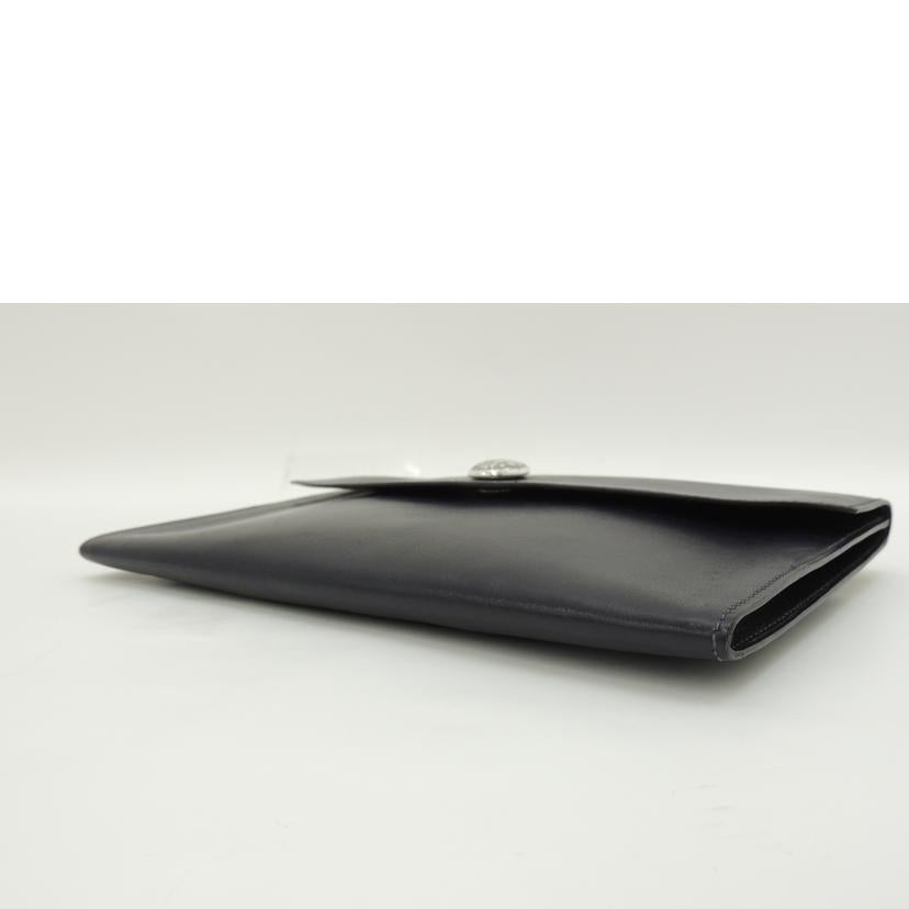 HERMES エルメス クラッチバッグ ドキュメントケース ヴィンテージ 1997年製 メンズ レディース 濃紺/ポシェットリオ/ボックスカーフ/ネイビー//口A刻印(1997)/ABランク/69