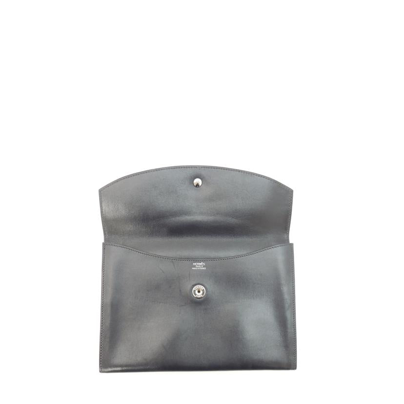 HERMES エルメス クラッチバッグ ドキュメントケース ヴィンテージ 1997年製 メンズ レディース 濃紺/ポシェットリオ/ボックスカーフ/ネイビー//口A刻印(1997)/ABランク/69