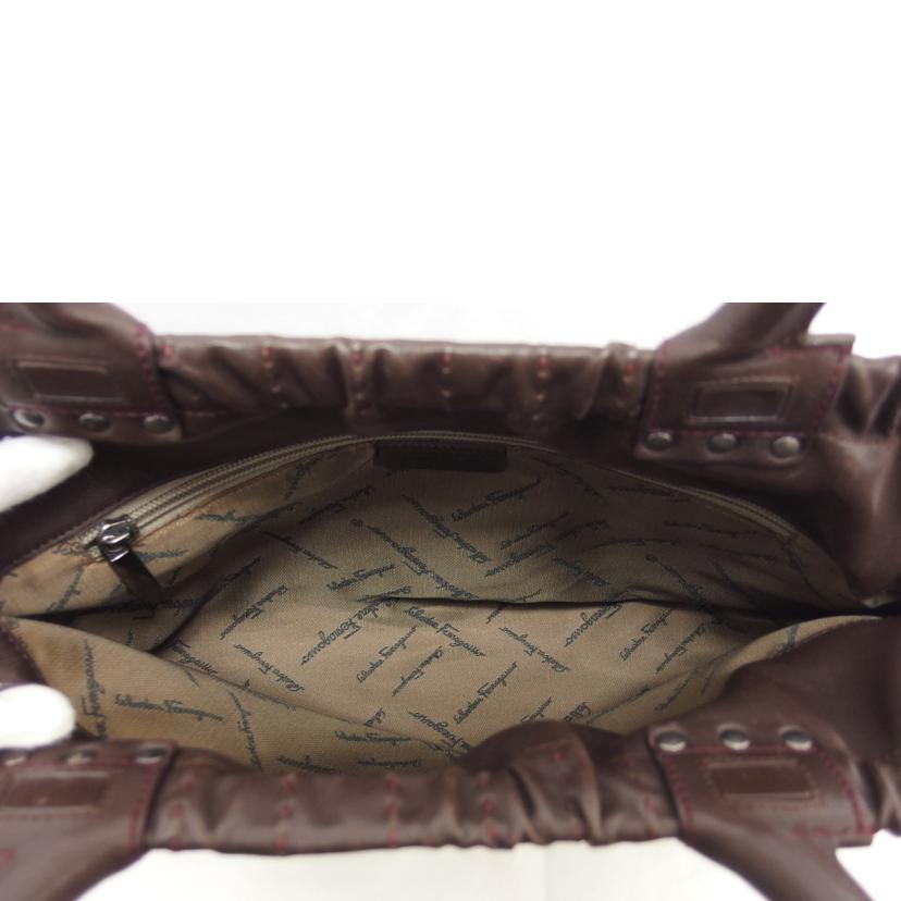 Ferragamo フェラガモ/レザーハンドバッグ/ブラウン/4844//AQ-21/Bランク/04