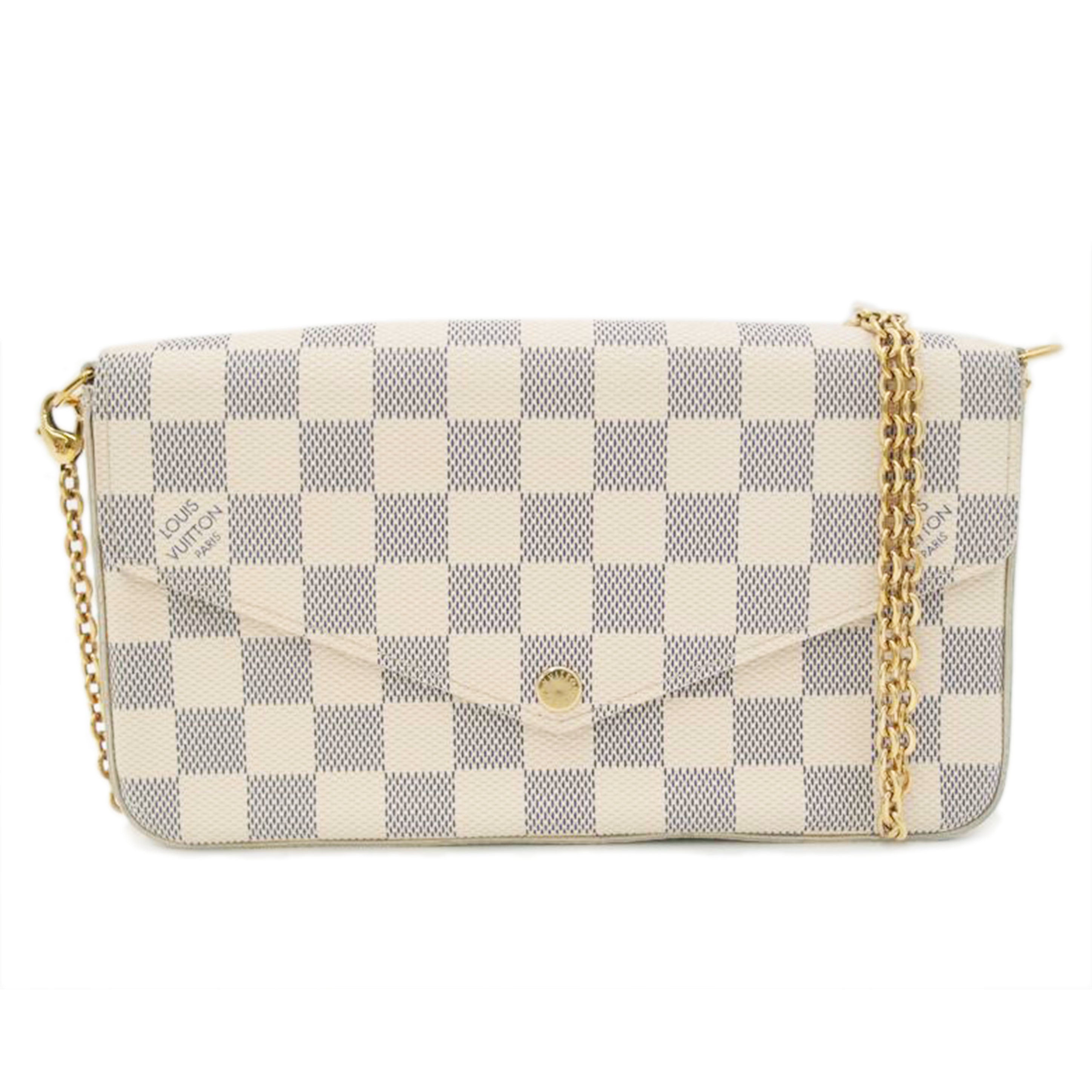 LV ルイ・ヴィトン ショルダーバッグ チェーンショルダー 斜め掛け 肩掛け コンパクト ホワイト/ポシェット・フェリシー/ダミエ・アズール/N63106//MI0176/Aランク/69