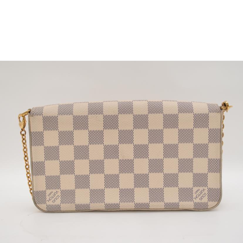 LV ルイ・ヴィトン ショルダーバッグ チェーンショルダー 斜め掛け 肩掛け コンパクト ホワイト/ポシェット・フェリシー/ダミエ・アズール/N63106//MI0176/Aランク/69