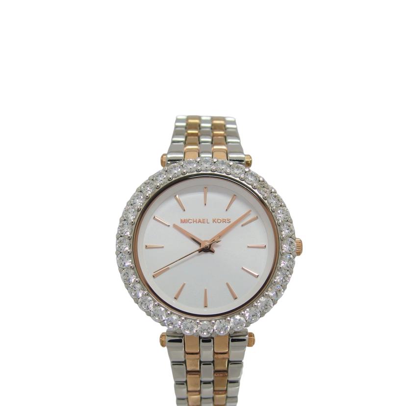 MICHAEL KORS マイケルコース/ラインストーンベゼル/ホワイト文字盤/アナログウォッチ/クォーツ/MK4515//112001/ABランク/04