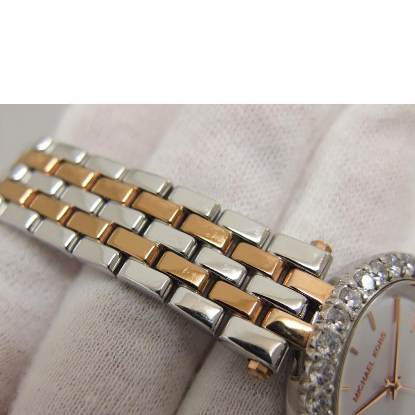 MICHAEL KORS マイケルコース/ラインストーンベゼル/ホワイト文字盤/アナログウォッチ/クォーツ/MK4515//112001/ABランク/04