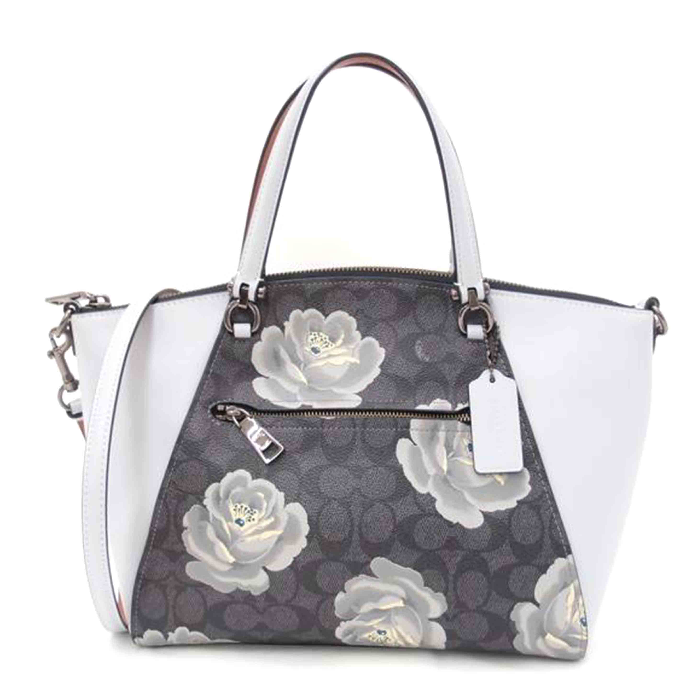 COACH コーチ 青 花柄 ハンドバック ショルダーバッグ 斜め掛け 肩掛け レディース/プレーリーフラワーシグネチャー2wayトート/ブルー/31031//E18**/SAランク/69