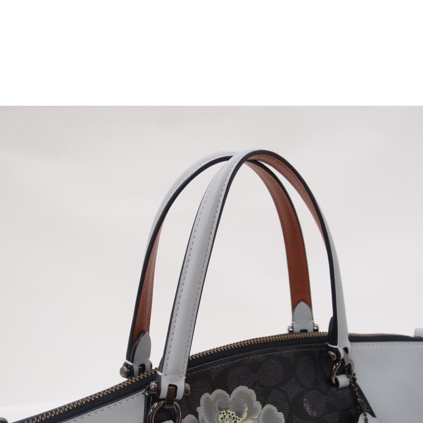 COACH コーチ 青 花柄 ハンドバック ショルダーバッグ 斜め掛け 肩掛け レディース/プレーリーフラワーシグネチャー2wayトート/ブルー/31031//E18**/SAランク/69