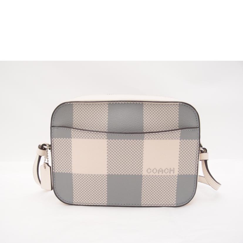 COACH コーチ ポショット 市松模様 白 斜め掛け 肩掛け /バッファロープレイドカメラショルダー/グレー/C1833//H20**/SAランク/69