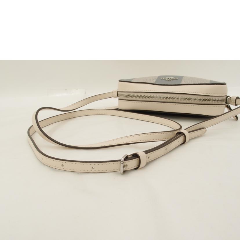 COACH コーチ ポショット 市松模様 白 斜め掛け 肩掛け /バッファロープレイドカメラショルダー/グレー/C1833//H20**/SAランク/69