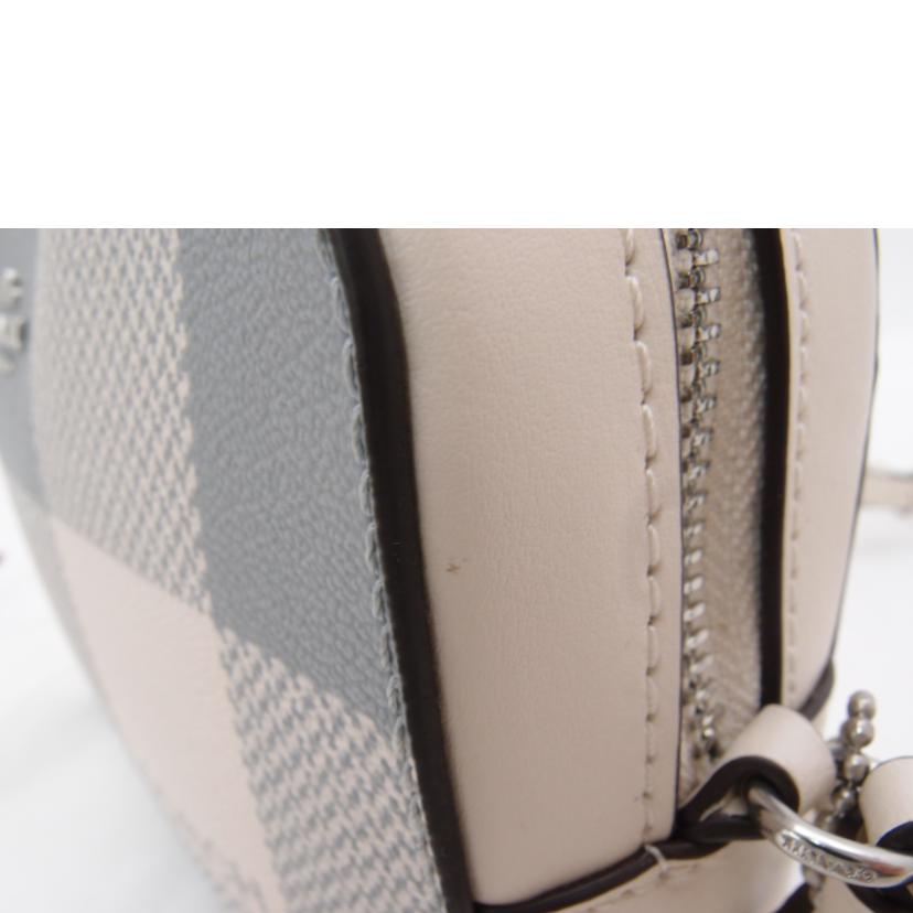 COACH コーチ ポショット 市松模様 白 斜め掛け 肩掛け /バッファロープレイドカメラショルダー/グレー/C1833//H20**/SAランク/69