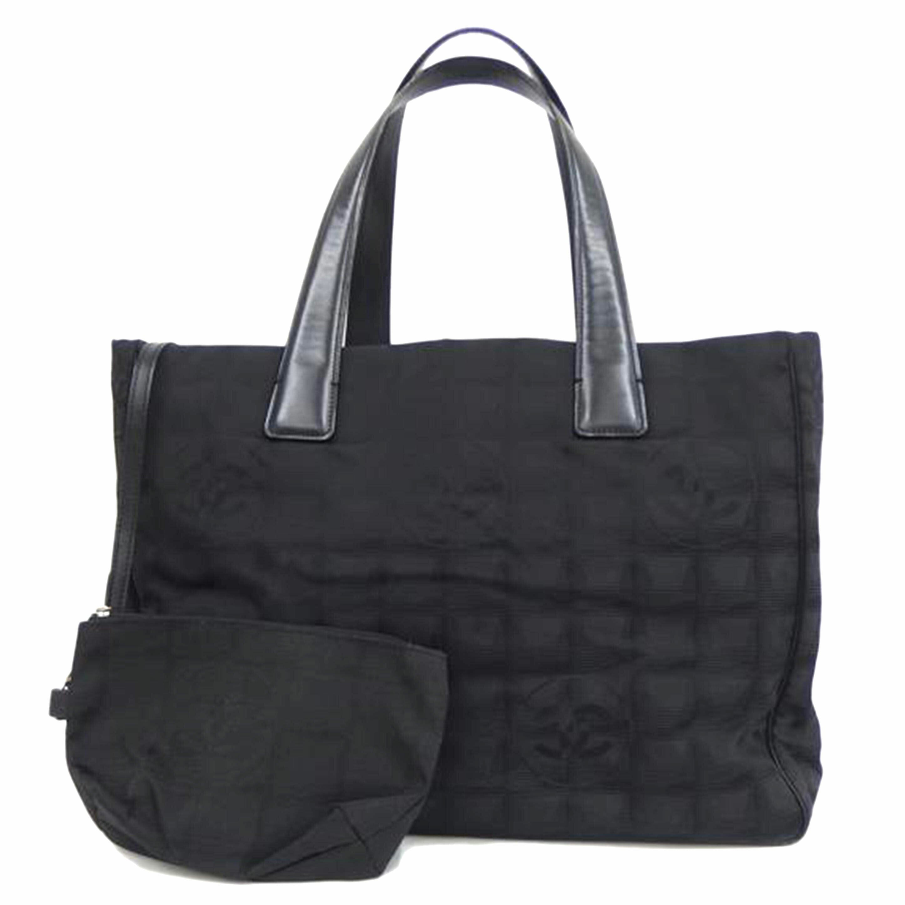 CHANEL シャネル/ニュートラベルライントートMM/黒//10807016/Bランク/82