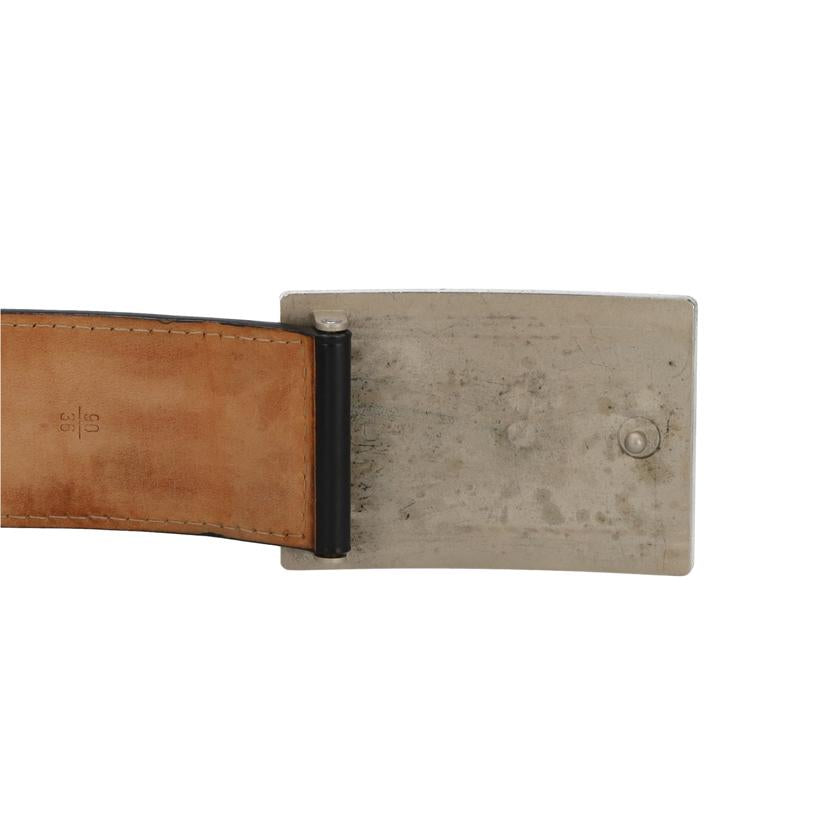 LV ルイヴィトン LOUISVUITTON ジーンズベルト サンチュール レザーブラック シルバー金具 メンズ/サンチュールジーンズ/バックル/M6812//CA0***/Bランク/75