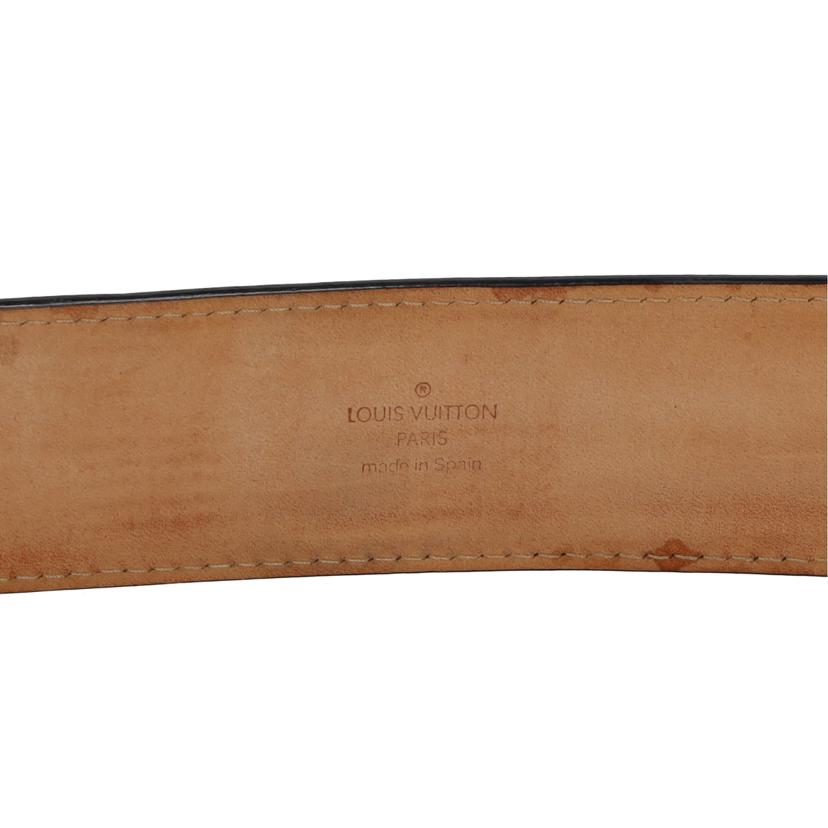LV ルイヴィトン LOUISVUITTON ジーンズベルト サンチュール レザーブラック シルバー金具 メンズ/サンチュールジーンズ/バックル/M6812//CA0***/Bランク/75