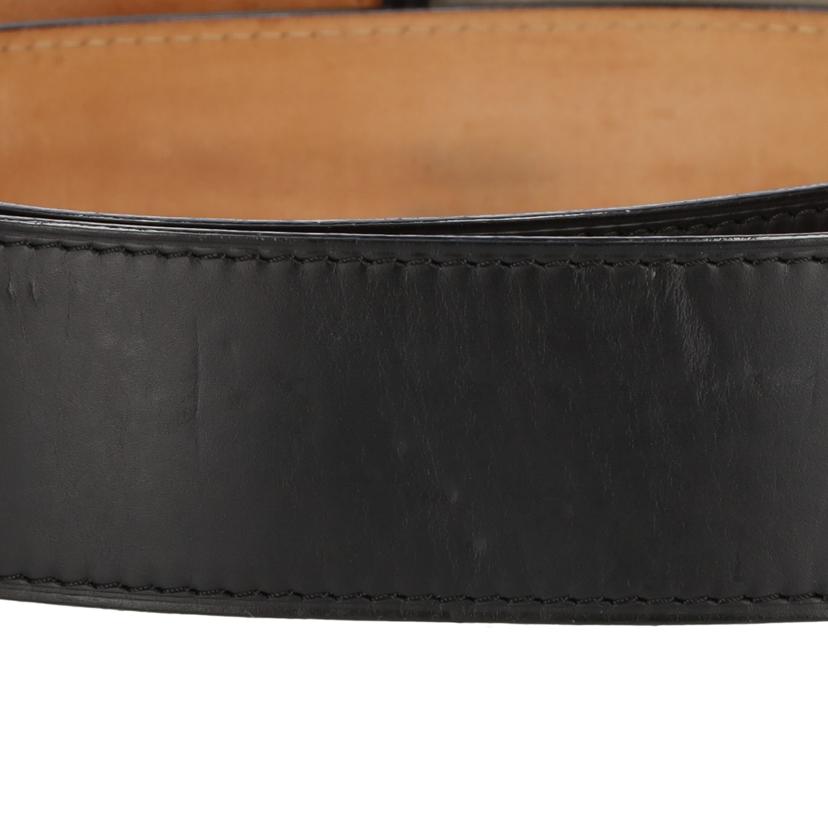 LV ルイヴィトン LOUISVUITTON ジーンズベルト サンチュール レザーブラック シルバー金具 メンズ/サンチュールジーンズ/バックル/M6812//CA0***/Bランク/75