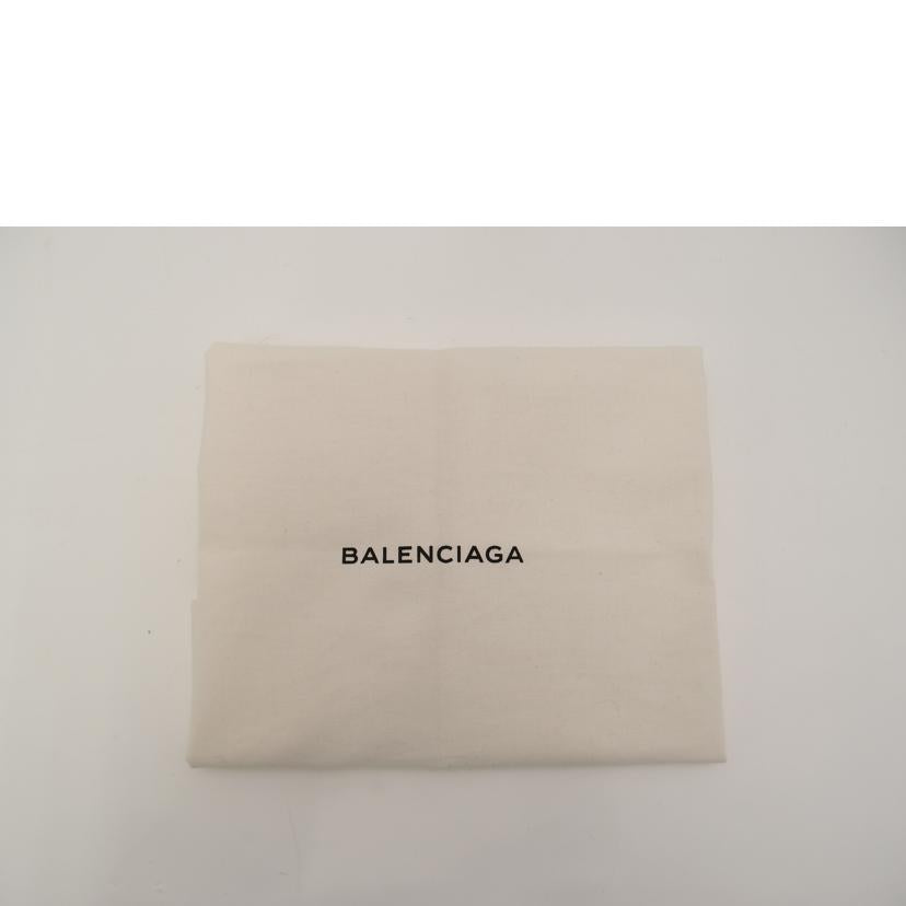 BALENCIAGA バレンシアガ クラッチバッグ セカンドバッグ コットン レザー 黒/ネイビークリップL/ナチュラル×ブラック/373840//ABランク/69