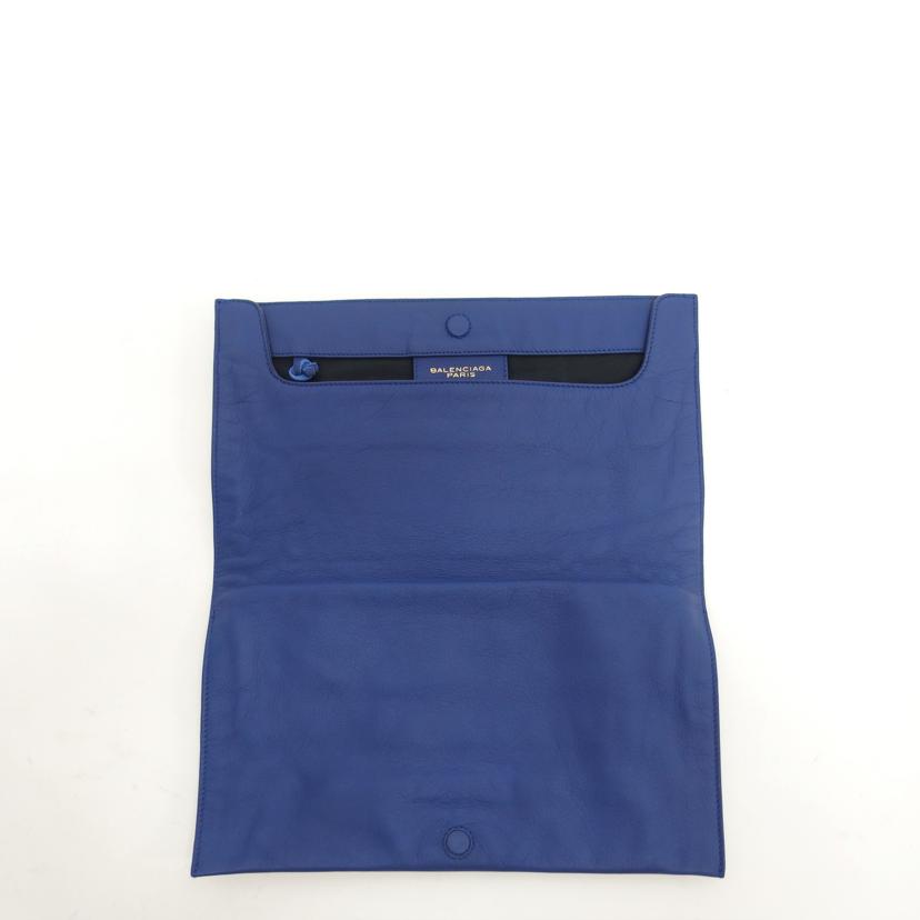 BALENCIAGA バレンシアガ/レザークラッチバッグ/ネイビーブルー/305571//4240・J/Aランク/04