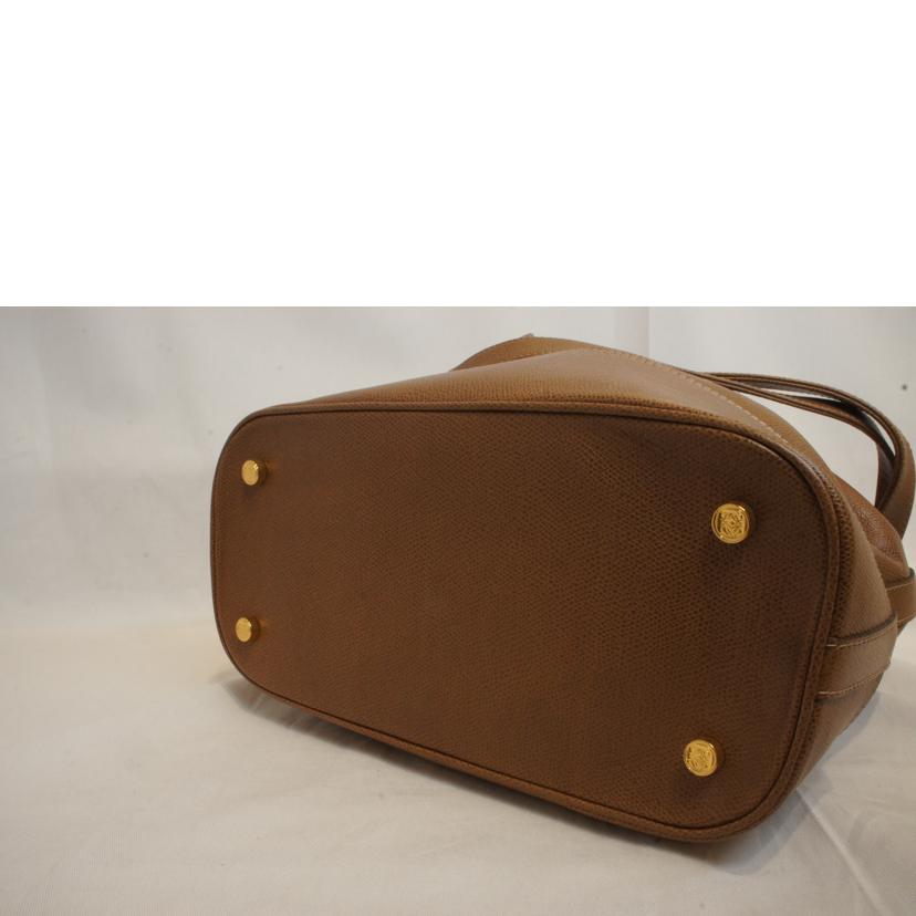 LOEWE ロエベ/ビンテージレザーバケットショルダーブラウン//ABランク/92