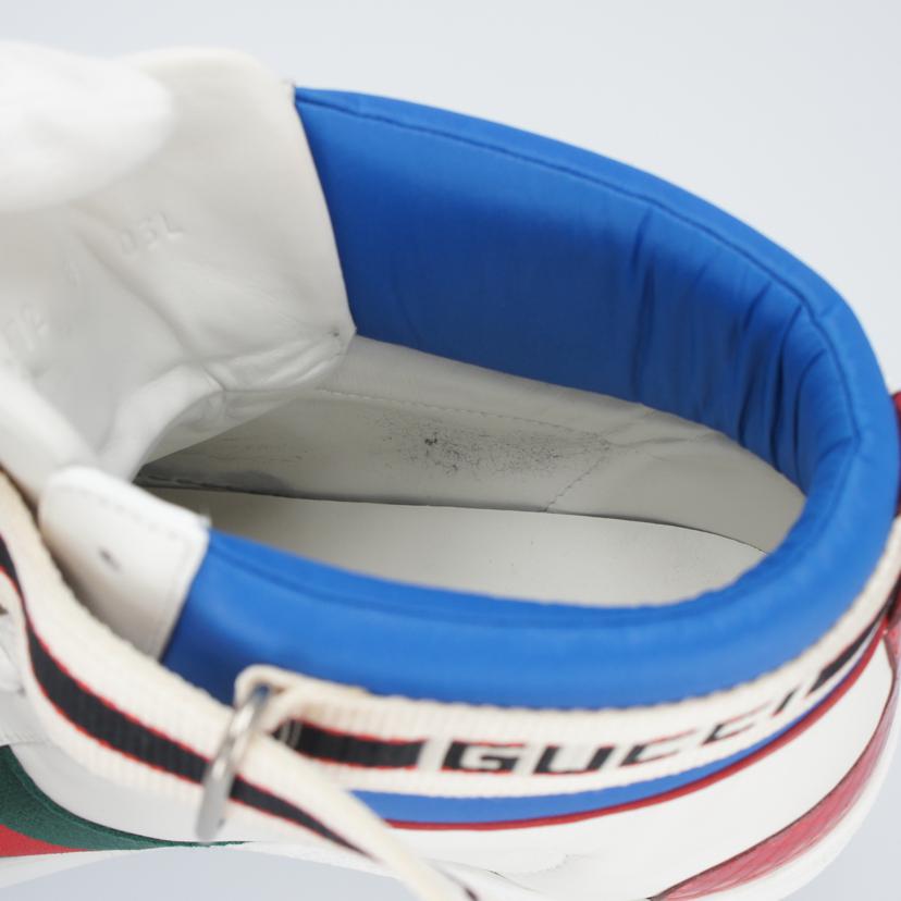 GUCCI グッチ/エースストライプハイカットスニーカー WHT/523472//03L/ABランク/75