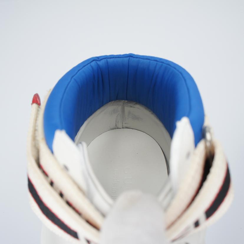 GUCCI グッチ/エースストライプハイカットスニーカー WHT/523472//03L/ABランク/75