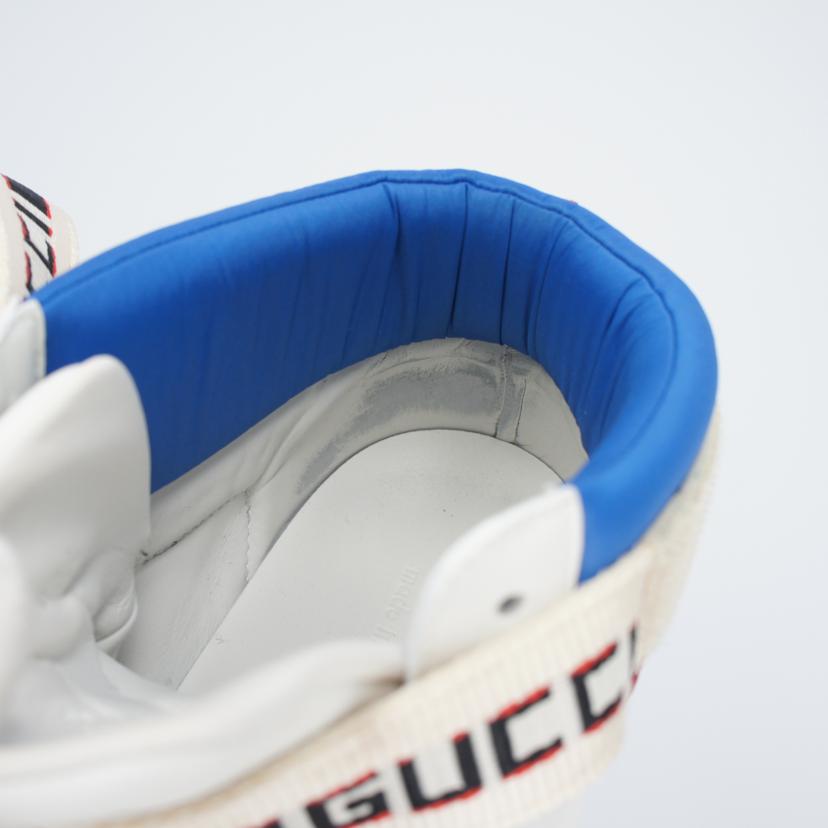 GUCCI グッチ/エースストライプハイカットスニーカー WHT/523472//03L/ABランク/75
