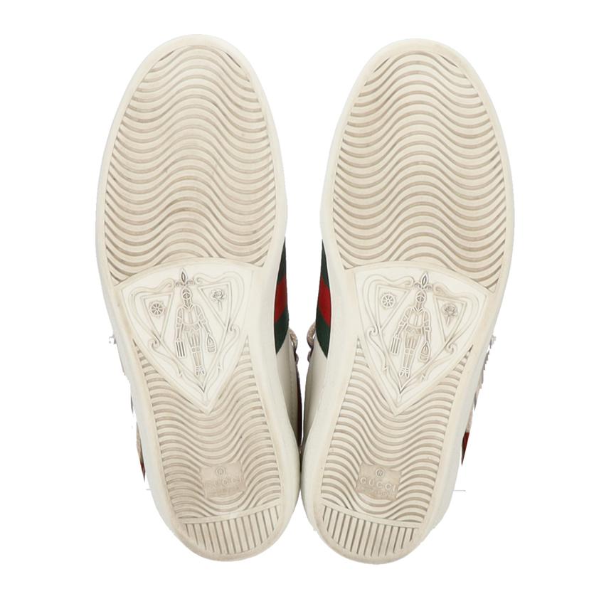 GUCCI グッチ/エースストライプハイカットスニーカー WHT/523472//03L/ABランク/75
