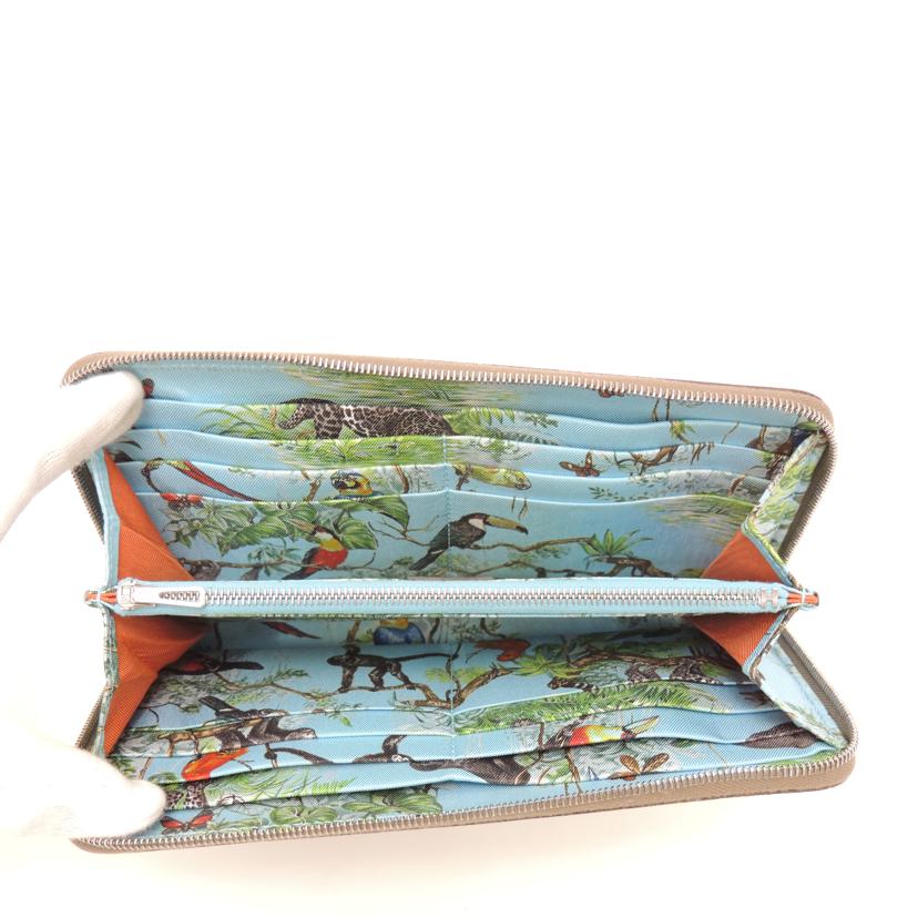 HERMES エルメス 長財布 ラウンドファスナー レザー/アザップシルクイン・ロング/ヴォーエプソン/エトゥープ//D刻印(2019)/Aランク/69