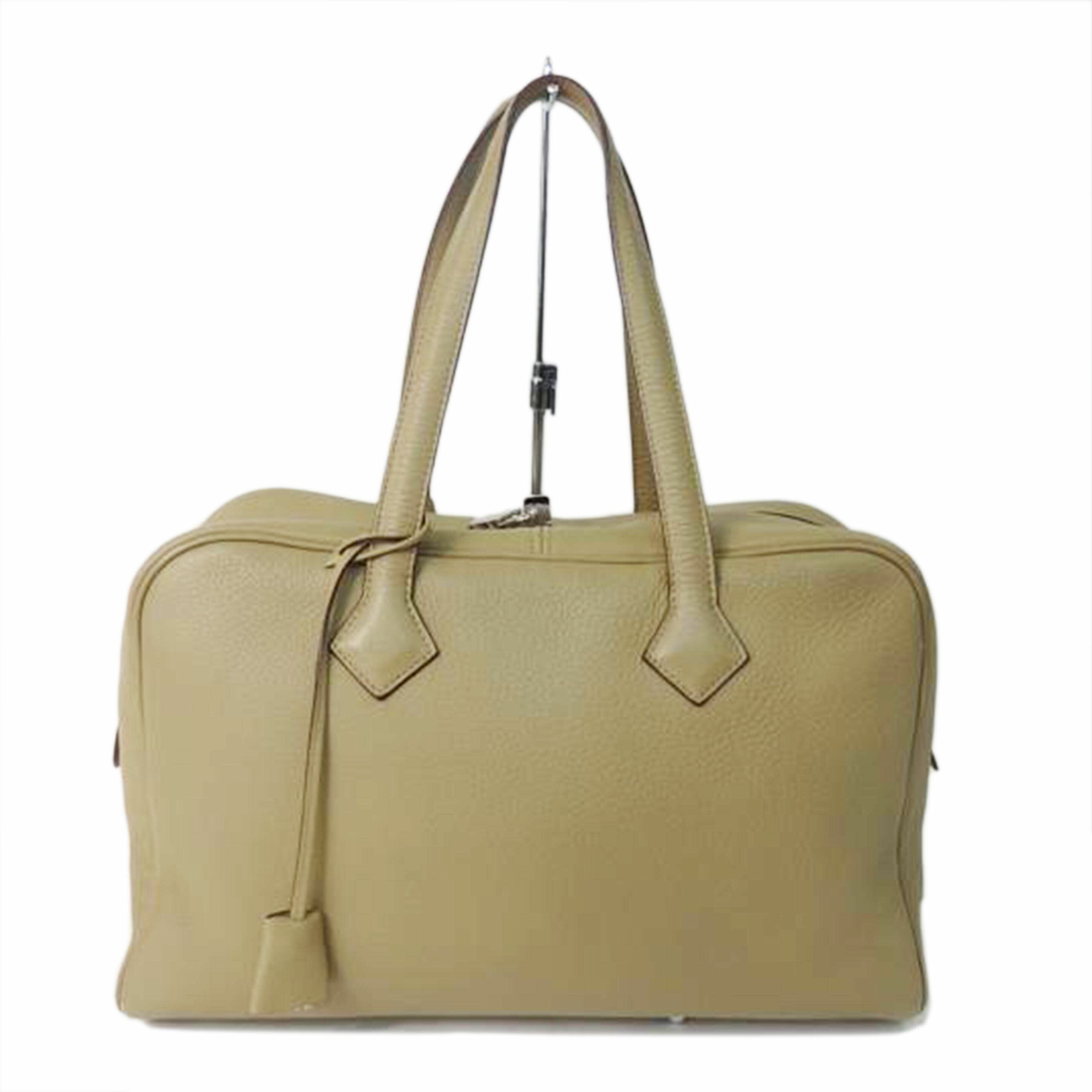 HERMES エルメス ハンドバッグ トートバッグ シルバー金具 2006年頃製造/ヴィクトリア40/トリヨンクレマンス/ベージュ/弊社見立//□J刻(06年)/Aランク/84