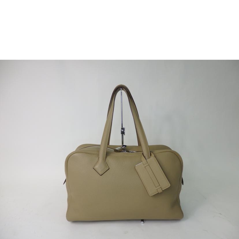 HERMES エルメス ハンドバッグ トートバッグ シルバー金具 2006年頃製造/ヴィクトリア40/トリヨンクレマンス/ベージュ/弊社見立//□J刻(06年)/Aランク/84