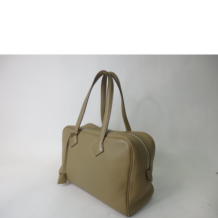 HERMES エルメス ハンドバッグ トートバッグ シルバー金具 2006年頃製造/ヴィクトリア40/トリヨンクレマンス/ベージュ/弊社見立//□J刻(06年)/Aランク/84