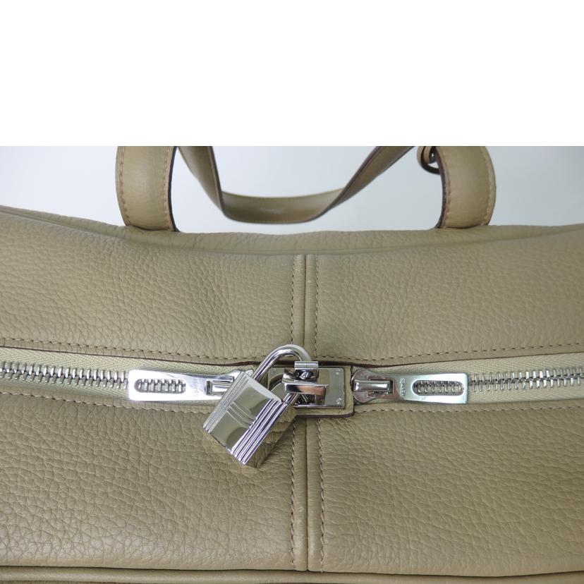 HERMES エルメス ハンドバッグ トートバッグ シルバー金具 2006年頃製造/ヴィクトリア40/トリヨンクレマンス/ベージュ/弊社見立//□J刻(06年)/Aランク/84