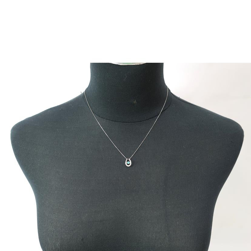 /パライバトルマリン ダイヤモンド プラチナネックレス Pt900/850 0.02ct/0.088ct 45cm 鑑別書付き//ABランク/65