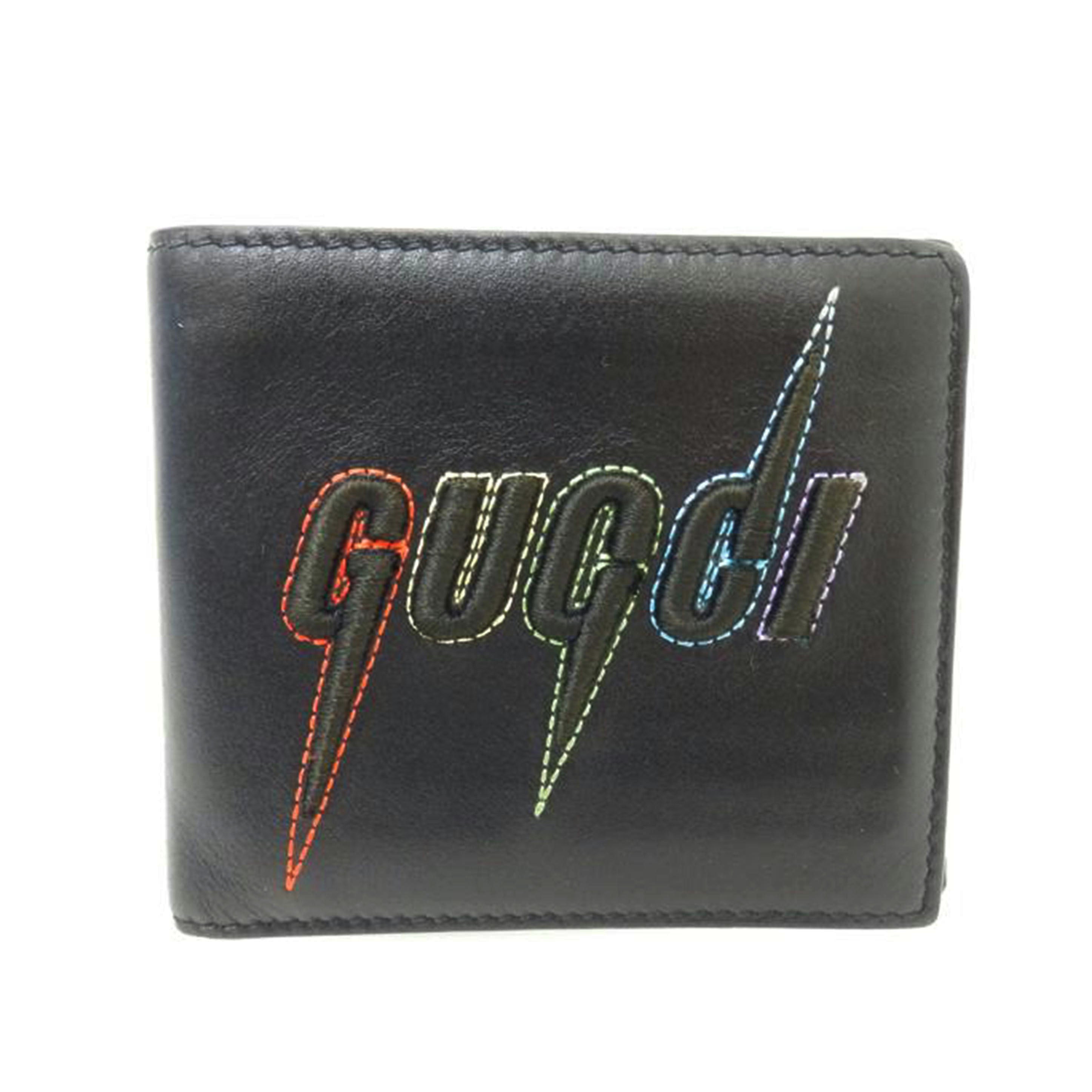 GUCCI グッチ/マルチカラーステッチロゴ二つ折り財布/598252//Bランク/88