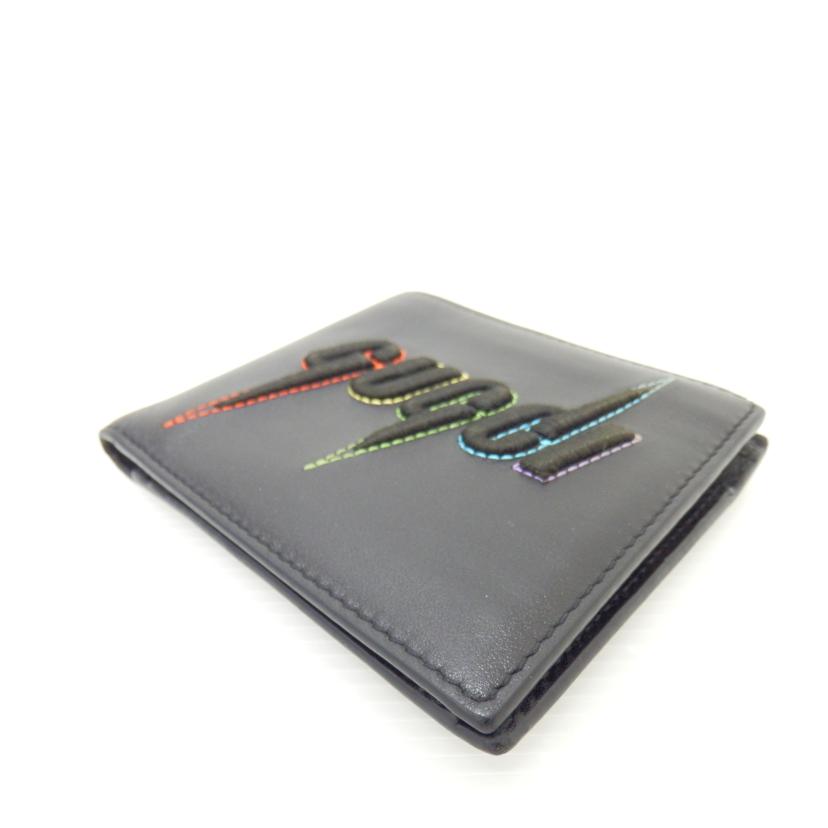 GUCCI グッチ/マルチカラーステッチロゴ二つ折り財布/598252//Bランク/88
