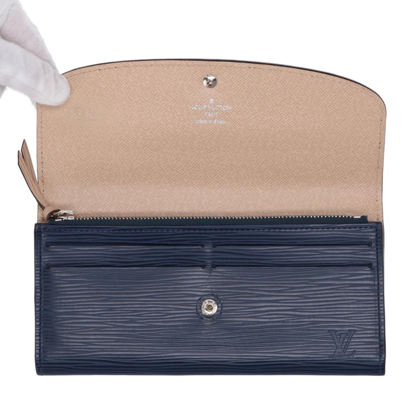 LV ルイヴィトン 二つ折り長財布/ポルトフォイユ・エミリー/エピ/アンディゴブルー/M60854//CA0187/ABランク/75