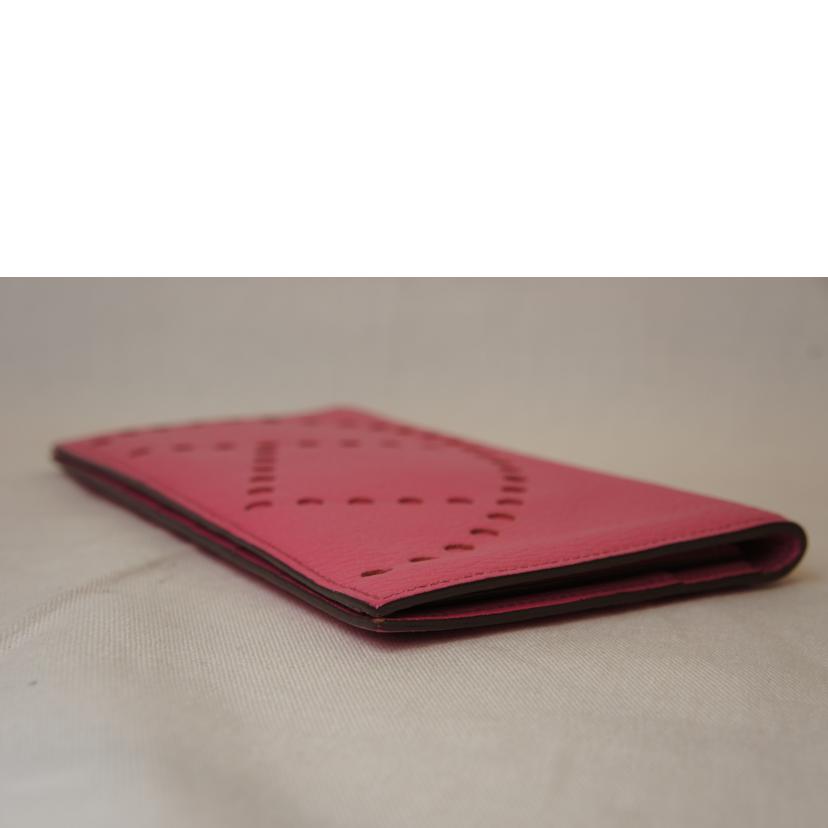 HERMES エルメス/エブリンロングウォレットシェーブルローズティリアン//□O/Aランク/92