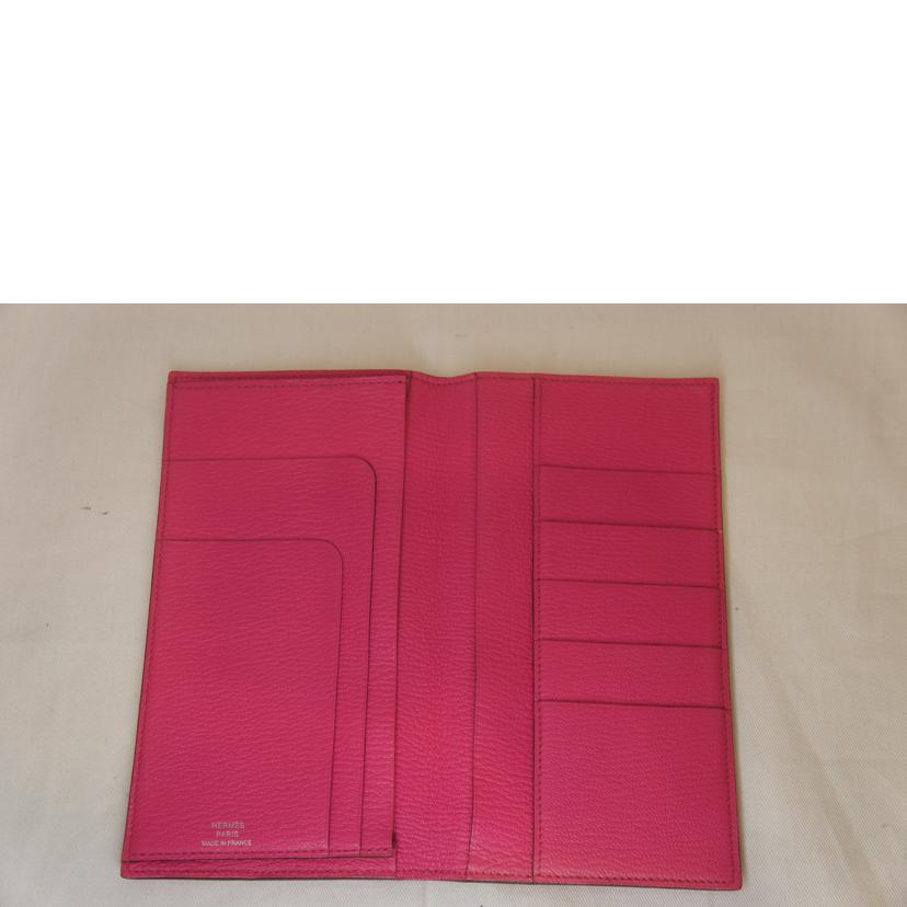 HERMES エルメス/エブリンロングウォレットシェーブルローズティリアン//□O/Aランク/92