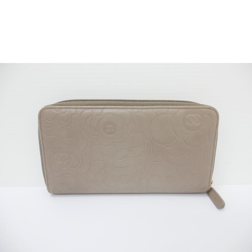 CHANEL シャネル/カメリアラウンドファスナー長財布 //15877341/Bランク/88