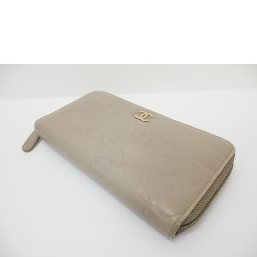 CHANEL シャネル/カメリアラウンドファスナー長財布 //15877341/Bランク/88