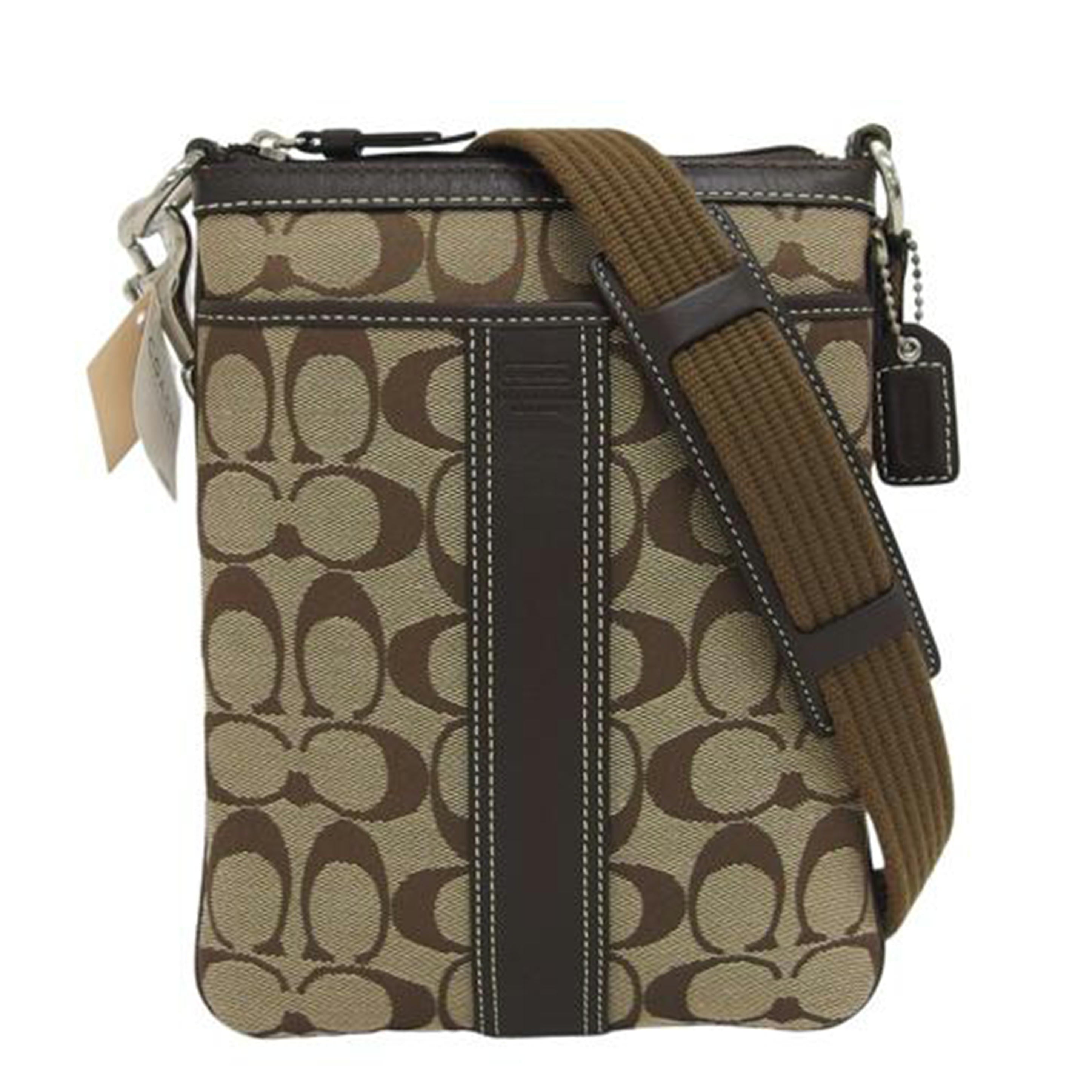 COACH コーチ ブラウン ベージュ/シグネチャーストライプ/ショルダーバッグ/F06016//B07**/ABランク/04