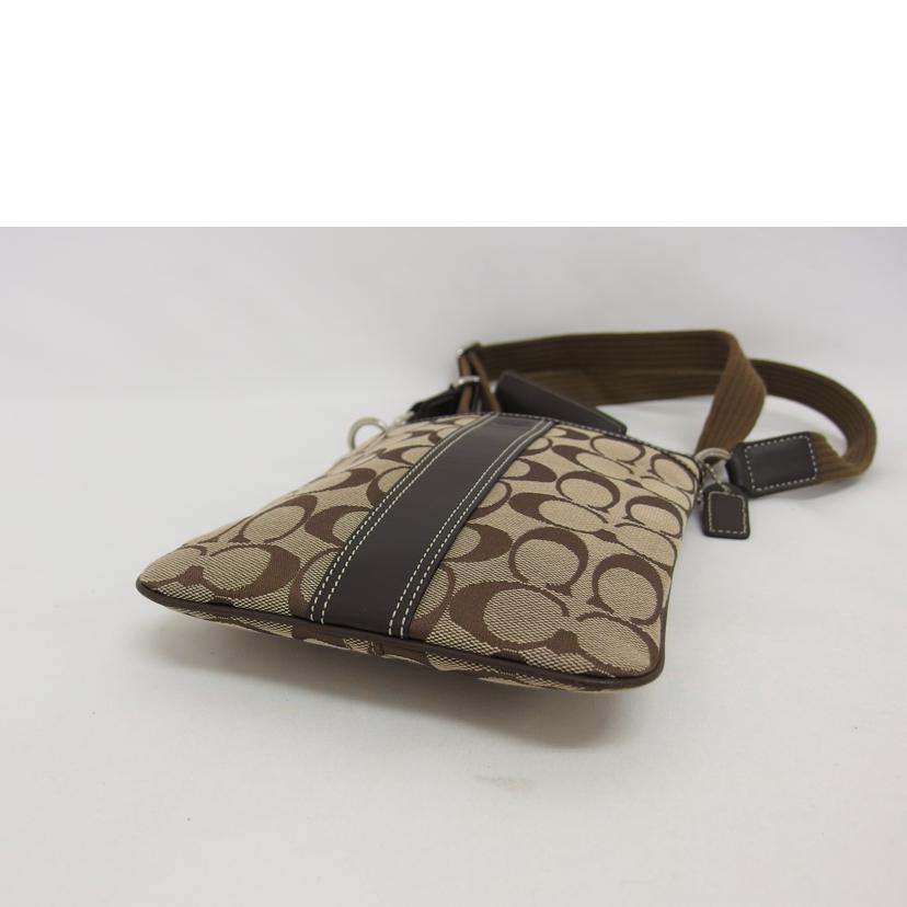 COACH コーチ ブラウン ベージュ/シグネチャーストライプ/ショルダーバッグ/F06016//B07**/ABランク/04